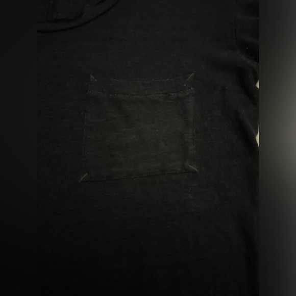 Rag and Bone Raw Edges Pocket Tee 100% Linen T-shirt Size S/M - Picture 8 of 10